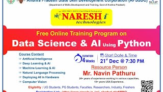 APSSDC  Data Science and AI using Python in Collaboration With Naresh Technologies [upl. by Georgeanne616]