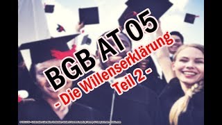 Die Willenserklärung  Subjektiver Tatbestand  BGB AT 05 [upl. by Kunz883]