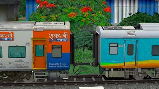 WAG 9 ELECTRIC ENGINE SHUNTING HAMSAFER COACHES TO SAKARNI DOUBLE DECKER COACHES Railfans [upl. by Ainnet919]