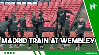 Bellingham reacts to CRAZY Vinicius skill as Real Madrid enjoy training at Wembley [upl. by Button]