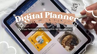 2024 Free Digital Planner Template with Hyperlink for GoodNotes [upl. by Winsor]