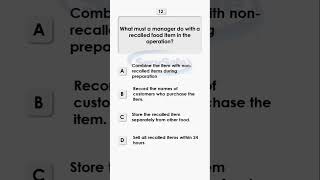 ServSafe Manager Practice Test 2024 Part 1 Questions 12 shorts [upl. by Eelytsirk209]