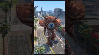 ONE EYE MONSTER is Dancing on Top of Supermans House in GTA 5 😱 shortsfeed [upl. by Cooley]