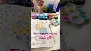 Sunday Watercolor Coloring  adultcoloring adultcolorbook primawatercolors [upl. by Eissim]