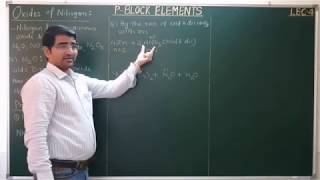 pBLOCK ELEMENTSG15LECTURE4OXIDES OF NITROGEN PREPARATION PROPERTIES STRUCTURE amp USES [upl. by Dannie514]