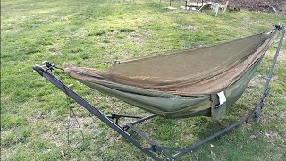 SunYear Camping Hammock system 2 person with bug net and Tarp unboxing and first impressions [upl. by Yelahc]