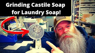 Grinding Laundry Soap Bars  Soap Making 101 no talking [upl. by Rosner78]