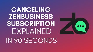 How To Cancel ZenBusiness Subscription 2024 [upl. by Cykana236]