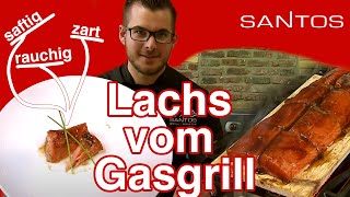 Lachs vom Grill  Mit Zedernholz saftigen Lachs mit Räuchergeschmack vom Gasgrill [upl. by Nottage]