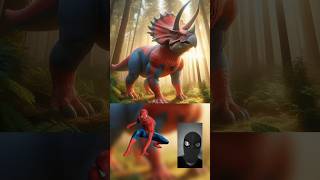 Superheroes but Triceratops horridus 😱marvel amp DCAll character💥shorts avengers marvel spiderman [upl. by Labana]