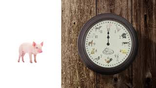 Clock with farm animal sounds by Esschert Design [upl. by Brock]