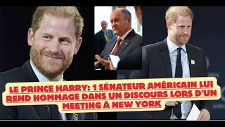 Le Prince Harry 1 sénateur américain lui rend hommage dans un discours lors dun meeting à New York [upl. by Allison]