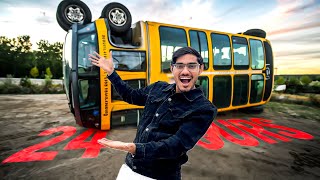 ₹100000 Flipped Bus Challenge बस पलट गई मरते मरते बचे😭 [upl. by Asirahc296]