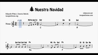 Nuestra Navidad Notes Sheet Music for Flute Violin Oboe [upl. by Lyrehs]