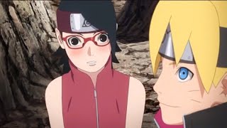 Just Sarada Blushing Before Boruto  BoruSara Moments [upl. by Nnyw]