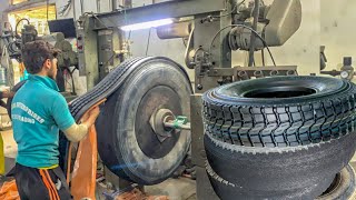 How to Change Ringtread on Tyre Casing by Recap  The Most Amazing Process of Retreading Old Tyre [upl. by Natascha]