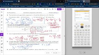 Working with Geometric Sequences and Series Notes Too Module 2B3 [upl. by Buschi790]