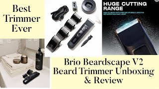 Hair Trimmer 4 Men Brio Beardscape V2 Beard Trimmer 4 Men with Low Friction Ceramic Blade Unboxing [upl. by Ainigriv]