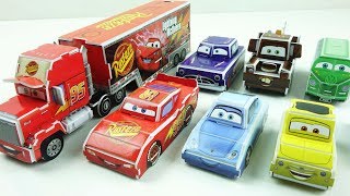 Lets make Disney Cars McQueen and Mack Truck with Paper  ToytubeTV [upl. by Aneg923]