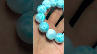 Larimar hand bracelet💎 larimar handmade bracelet gems shorts [upl. by Refotsirc910]