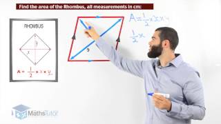 Maths online  Area of a Rhombus and Kite [upl. by Bald122]