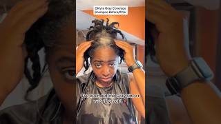 Gray Coverage Shampoo on 4C Hair 4chair naturalhair grayhair hairdye hairdyeshampoo afrohair [upl. by Iggam]