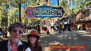 Carolina Renaissance Festival  Fairhaven  Opening Day 2023  Walkthrough [upl. by Eisej983]