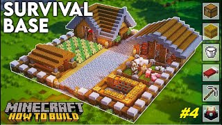 FINALLY MADE MY OWN SURVIVAL BASE  Minecraft Survival 4 [upl. by Kirbie982]