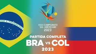 Brasil x Colômbia  Partida Completa  SulAmericano de Vôlei Masculino 2023 [upl. by Berger701]