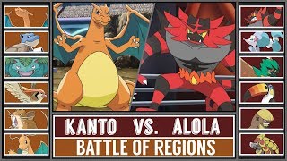 Region Battle ALOLA vs KANTO Pokémon SunMoon [upl. by Anatlus113]