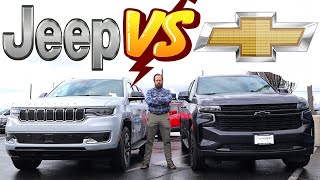 2024 Jeep Wagoneer vs 2024 Chevy Tahoe Which SUV Is Best [upl. by Enotna]