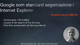 Google som standard søgemaskine i Internet Explorer [upl. by Curson]