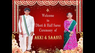 Akki amp Cherrys Dhoti amp Half Saree Ceremony Dance [upl. by Denoting]