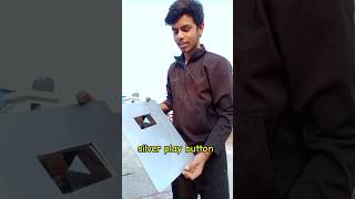 Real silver play button aa gya  minivlog trending viralvlogs silverplaybutton trend [upl. by Anertal]