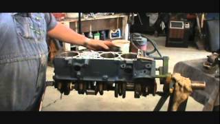 1978 350 chevy build part 4 installing piston ringsrod bearings [upl. by Annatnom520]