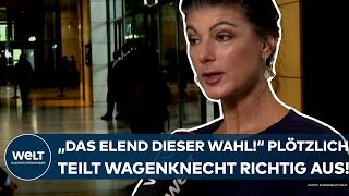 SAHRA WAGENKNECHT quotDas Elend dieser Wahl ist quot Plötzlich wird die BSWChefin sehr deutlich [upl. by Saraann]