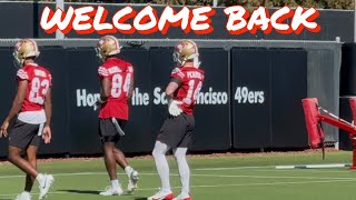 Ricky Pearsall Returns to 49ers Practice and Dances [upl. by Leehar320]