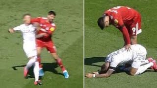 FURIOUS BUSTUP Aleksandar Mitrovic Elbowing Ben White No Red Card [upl. by Fulvia968]