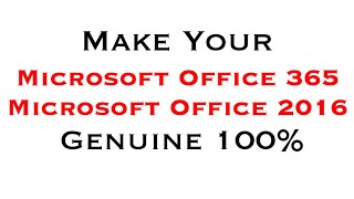 Make Your Office 365 and 2016 Genuine 100  How To Activate Office 365 Without Key [upl. by Alyl]