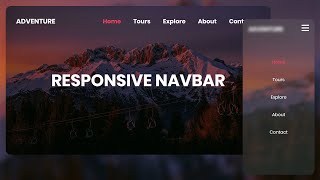 Faire une Navbar Responsive en HTML amp CSS  Expliqué de A à Z avec Menu Hamburger [upl. by Essirahc]