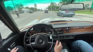 1971 Mercedes Benz 280 SE W108057 Eurospec  POV Driving View [upl. by Ahsikym]