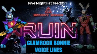 GLAMROCK BONNIE VOICE LINES FNAF RUIN ThunderThors VoiceOvers [upl. by Adnoluy]