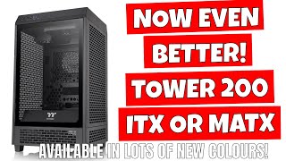 ITX or MATX SFF Style Thermaltake Tower 200 TG Airflow PC Case [upl. by Izak676]