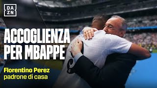 Florentino Pérez accoglie Kylian MBAPPÉ quotOra sei a casaquot  LaLiga  DAZN [upl. by Nail191]