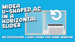 Midea UShaped AC in a Horizontal Slider Window [upl. by Earahc59]