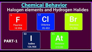 Chemical Behavior of Halogens Part 1 of 2 Chemistry Online By Prof IQ education exam [upl. by Aihseyt]