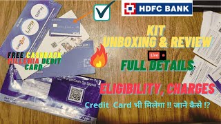 HDFC KIT Unboxing amp Review  MILLENIA Cashback Card 💳  DigiSave Youth Account TheTechFact Free [upl. by Ennailuj]