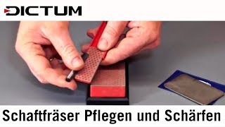 Schaftfräser Pflegen und selbst Schärfen  Oberfräse  DICTUM Tutorial [upl. by Huang642]