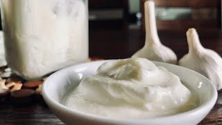 GARLIC SAUCE for Shawarma  Grilled foods  Toum  Easy Blender recipe [upl. by Annid]