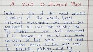 Write an essay on A visit to historical place  Essay Writing  English [upl. by Savinirs463]